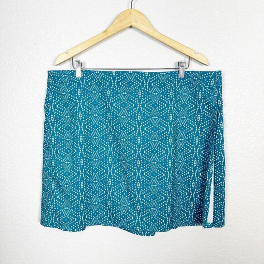 RipSkirt Hawaii Sz XXL Length 2 Quick Wrap Coverup Skirt Playa Ocean Teal Print